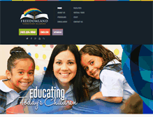 Tablet Screenshot of freedomlandacademy.com